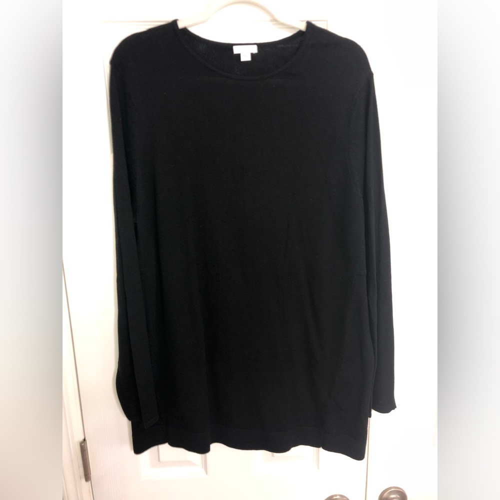 J. Jill‎ black A line sweater women’s size large classic cotton blend